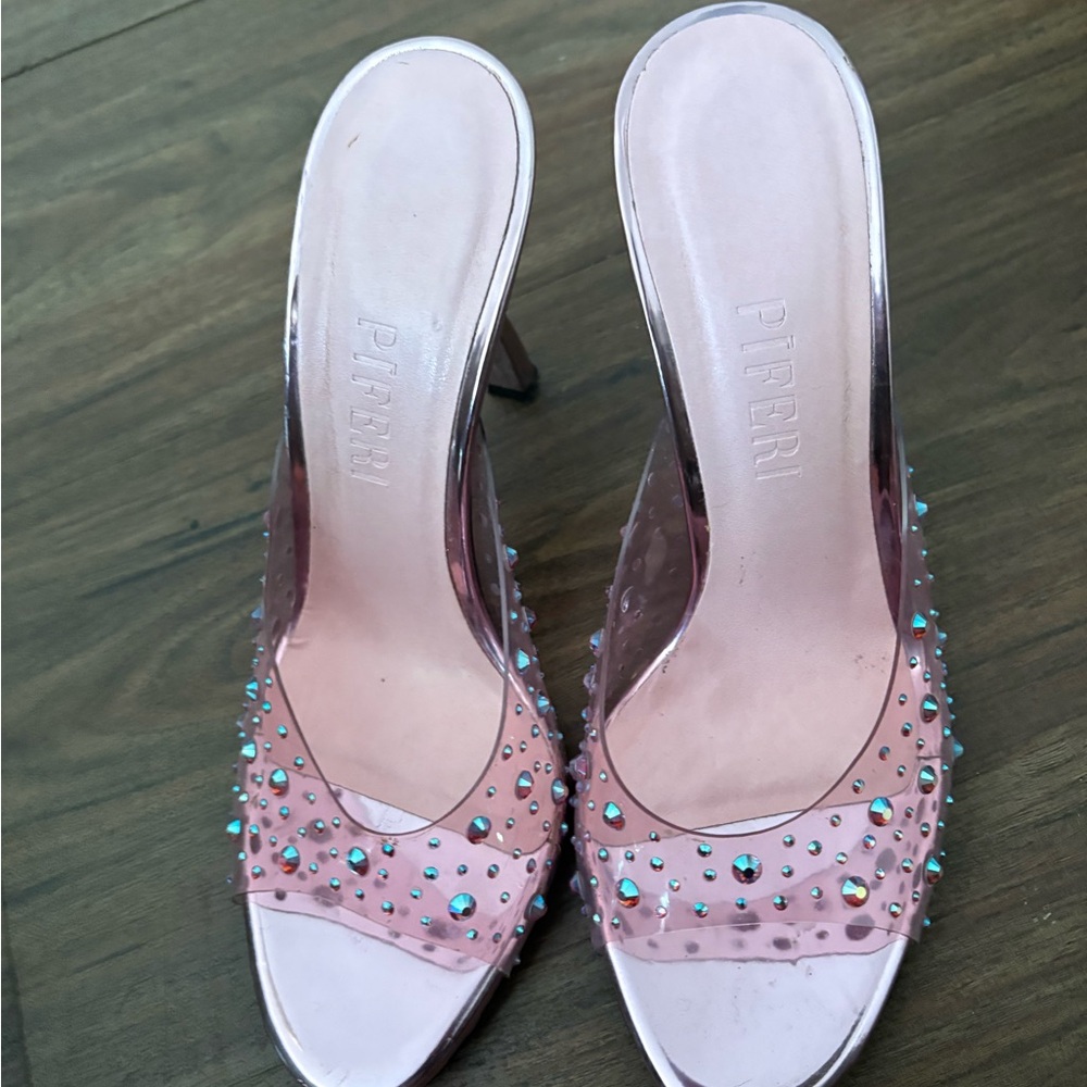 PIFERI CRYSTAL MULES ✨
Made in Italy • Rare • $1200 Retail - Picture 4 of 11